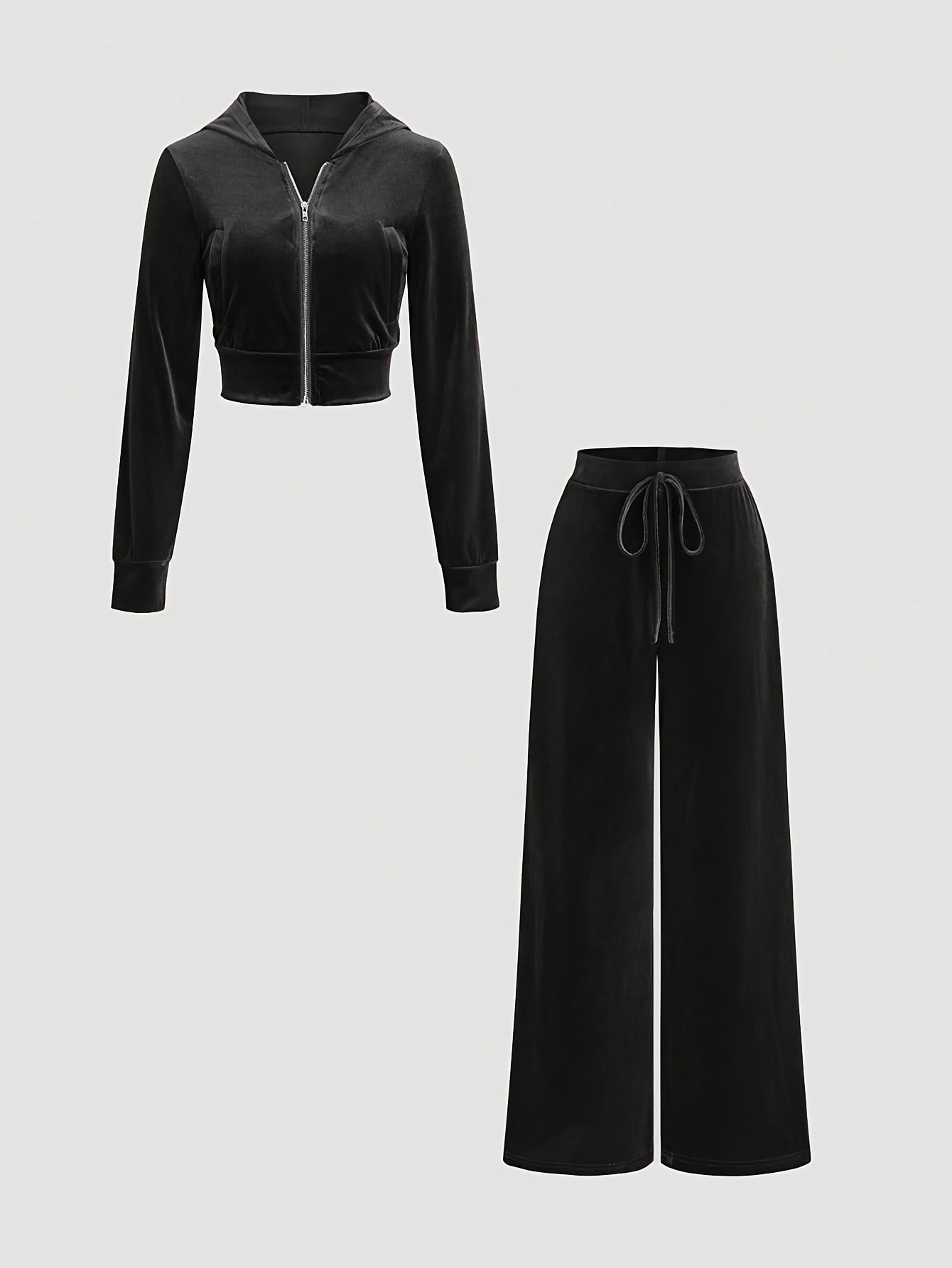 Women's Knitwear Set | Front Zipper | Comfortable Fall Wear | Polyester