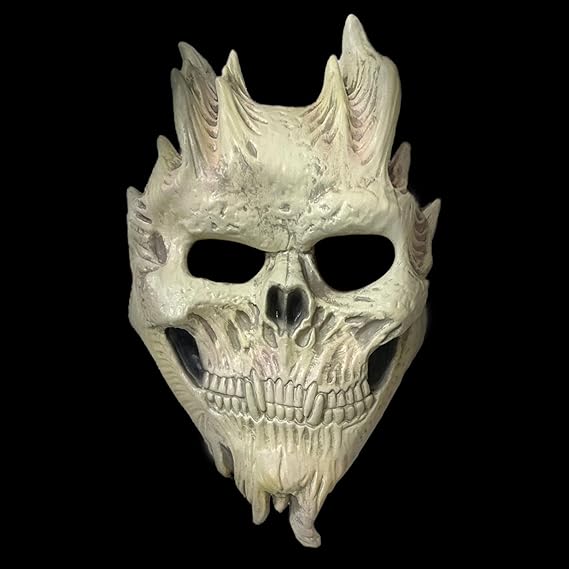 Realistic Halloween Demon Skeleton Mask Silicone Horror Costume Mask