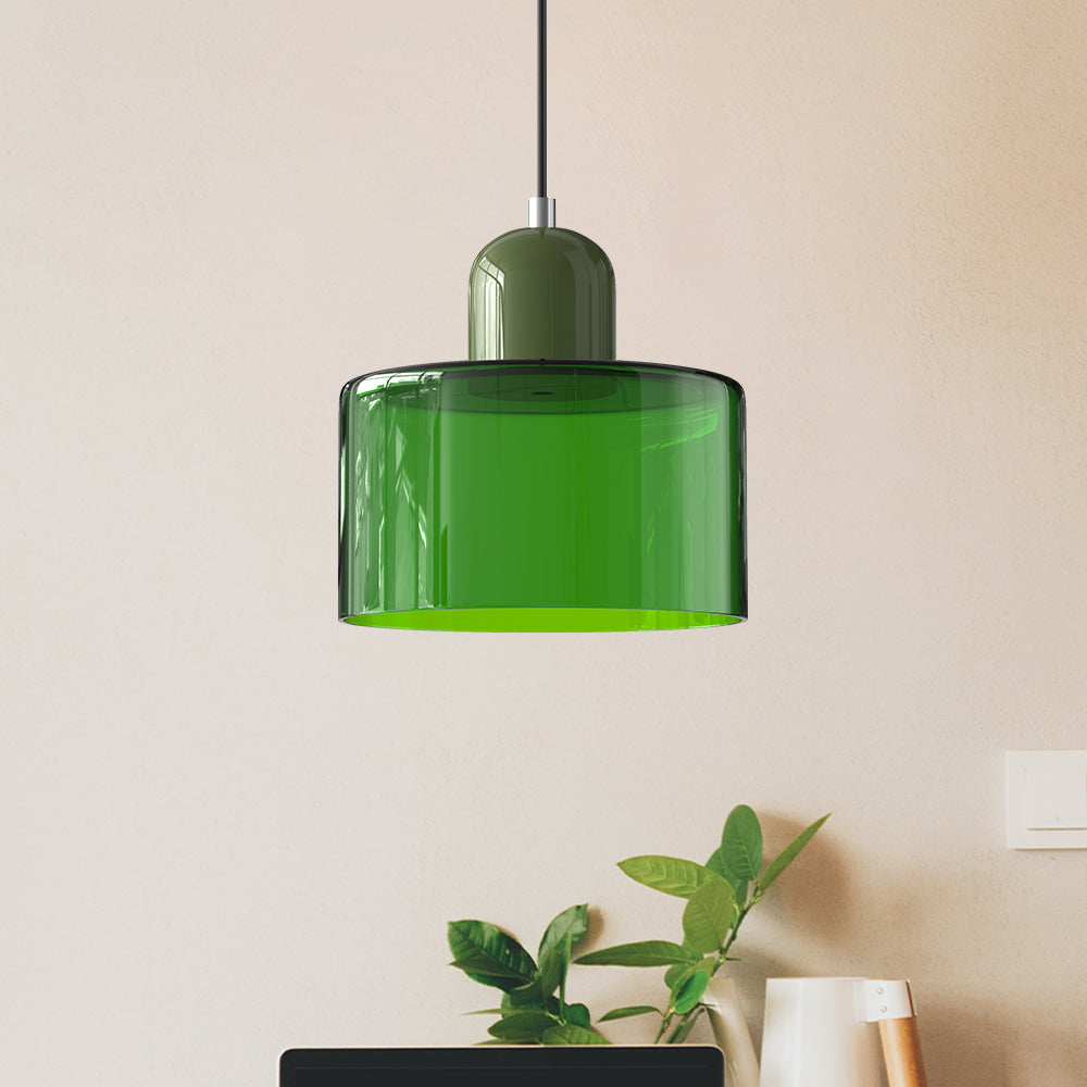 Pendant Light | Bauhaus-Inspired Glass Shade | Adjustable Hanging Length | Easy Assembly