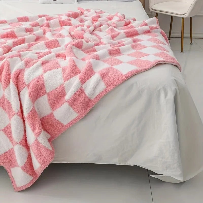 Fleece Blanket | Reversible Diamond | Cozy Warmth Comfort | Soft Fleece