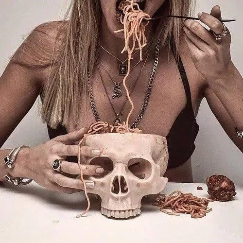 Halloween Skull-Shaped Candy Bowl Handcrafted for Spooky Treats