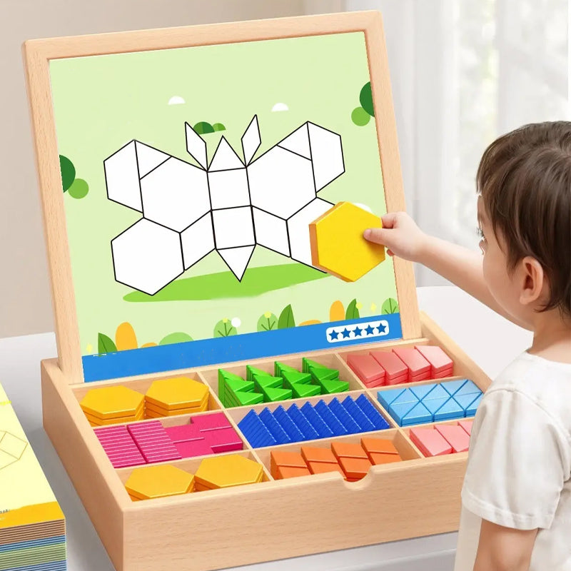 Magnetic Eco-Friendly Building Blocks with Design Cards
