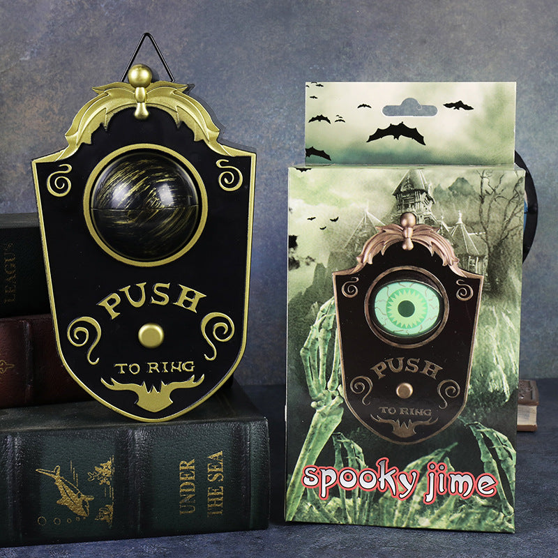 Halloween Animated Demon Doorbell with Glowing Eyes and Sound Effects