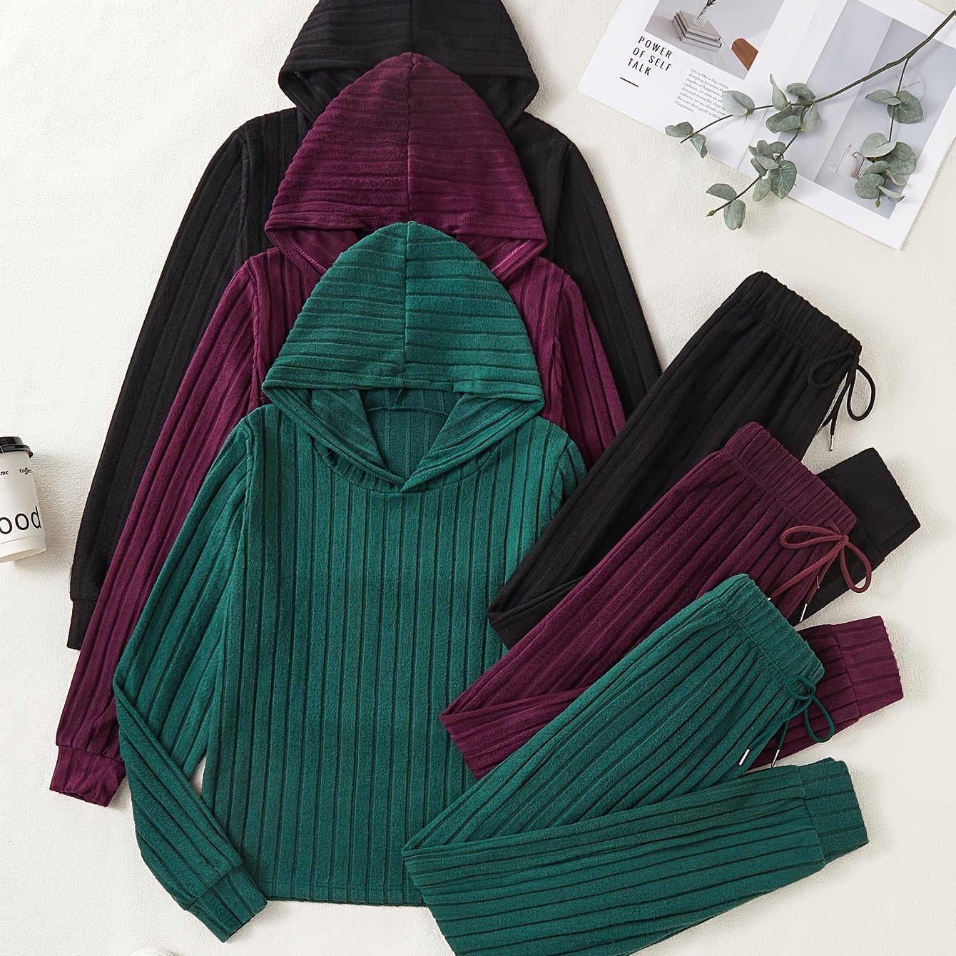 Women's Sportswear Set | Stretchy Ribbed | All-Day Comfort | Polyester