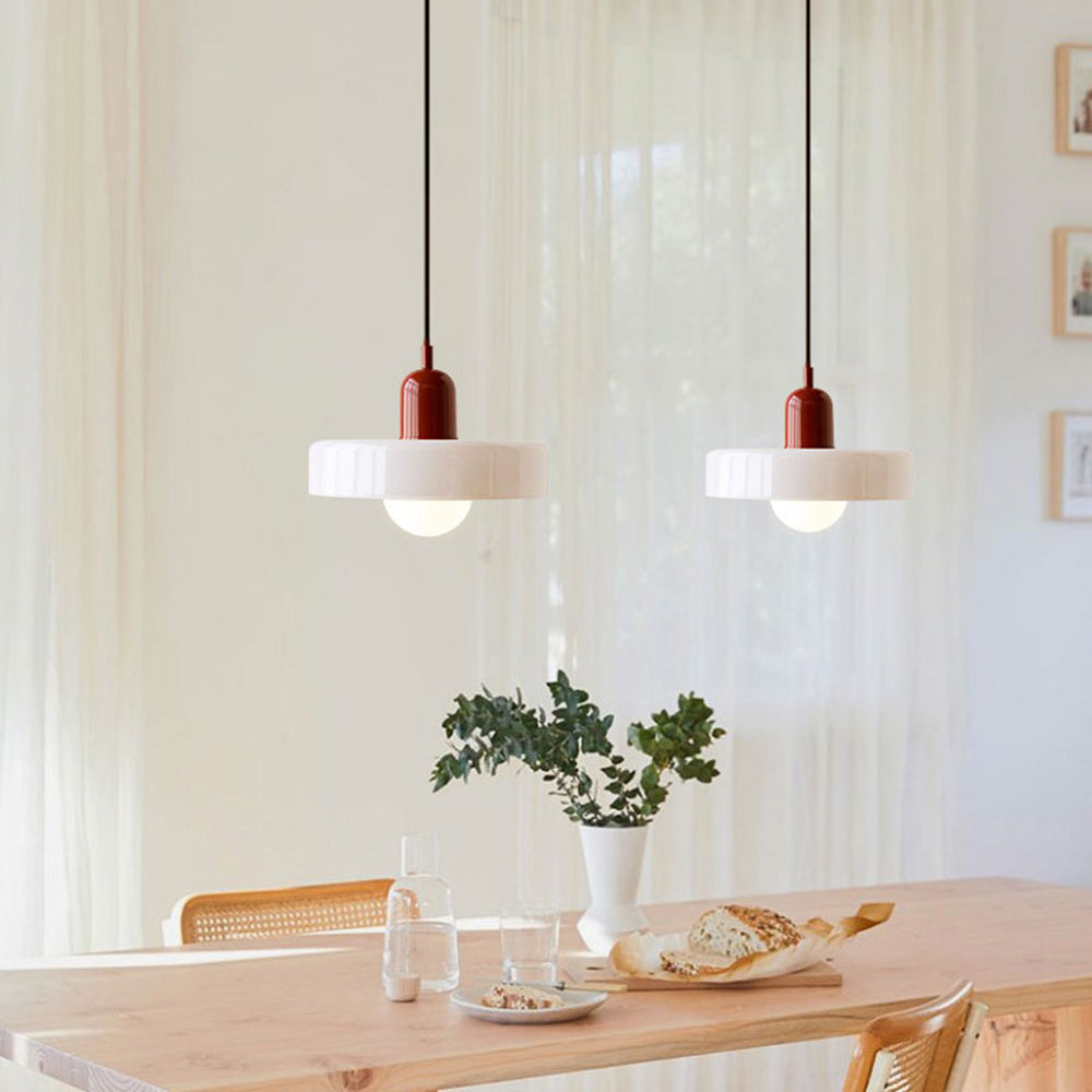 Pendant Lamp | Bauhaus Stained Glass Design | Glass Material | Adjustable Suspension