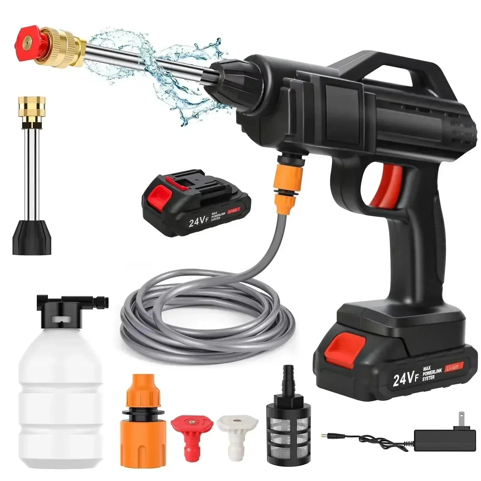 PowerClean 1500 Cordless High-Pressure Washer with 30 Bar Force