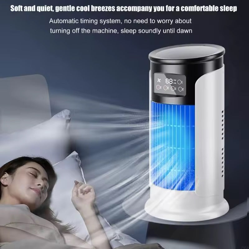 USB Desk Fan with 6 Speed Settings | 40W Moisturizing Mist | 29.5x15.5cm