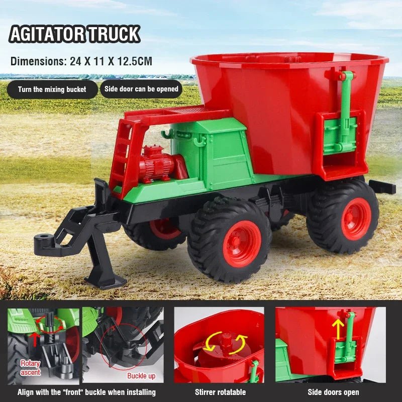 FarmMaster 1:24 Remote-Controlled Tractor Trailer with Lights