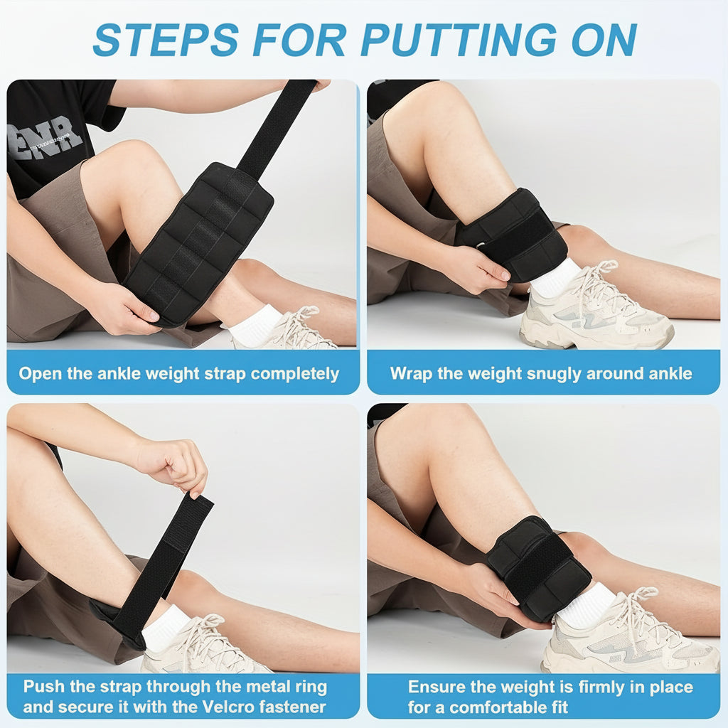 Customizable Ankle Weights for Enhanced Fitness Training