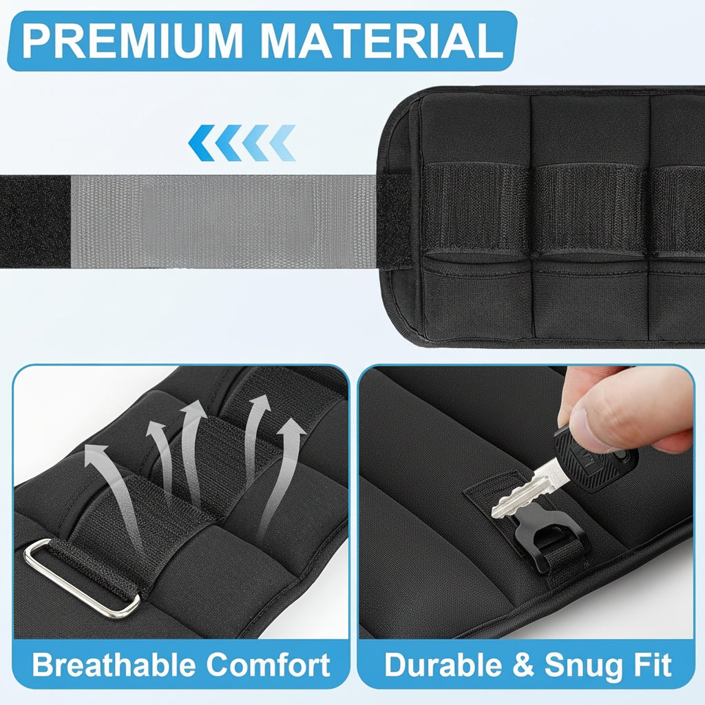 Customizable Ankle Weights for Enhanced Fitness Training