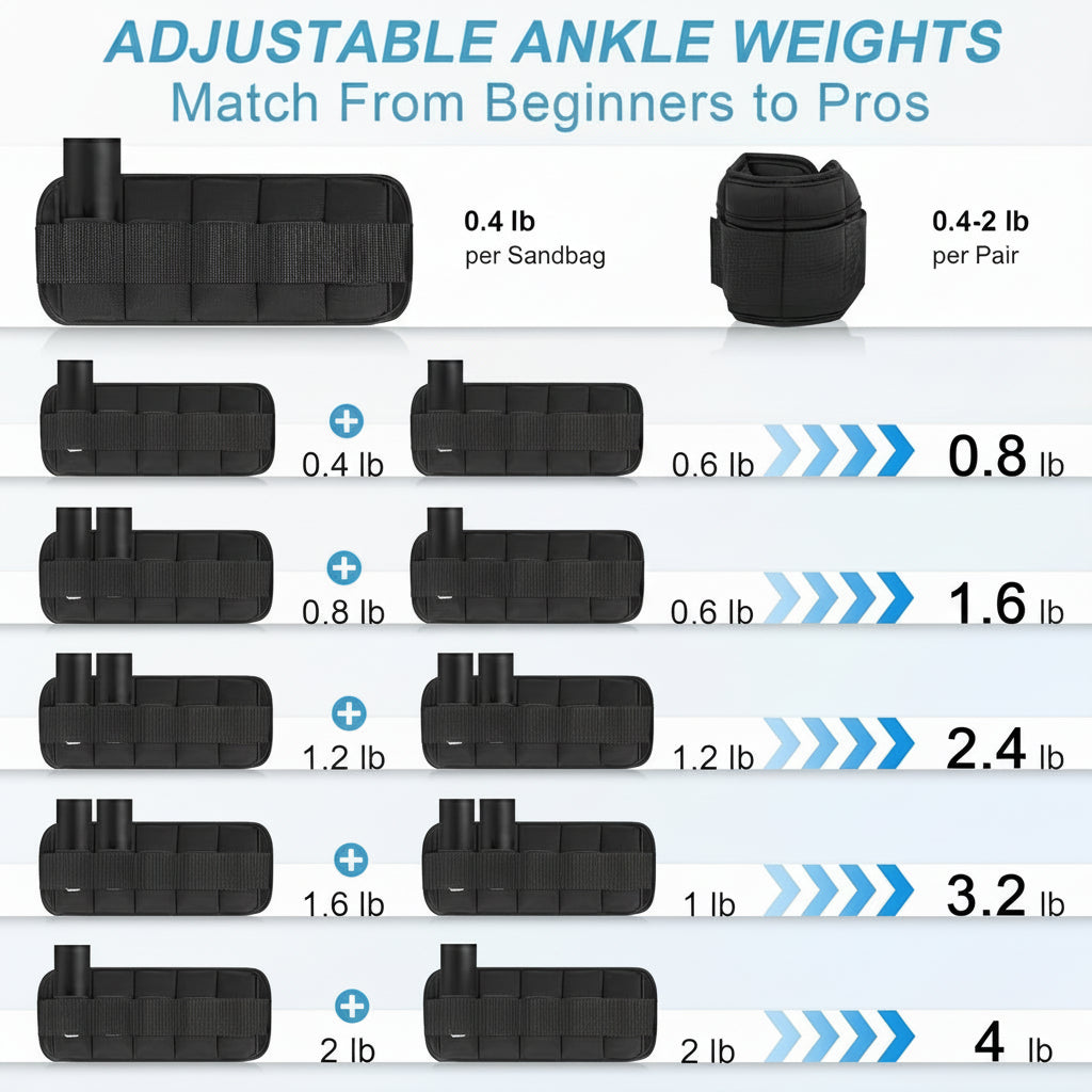 Customizable Ankle Weights for Enhanced Fitness Training