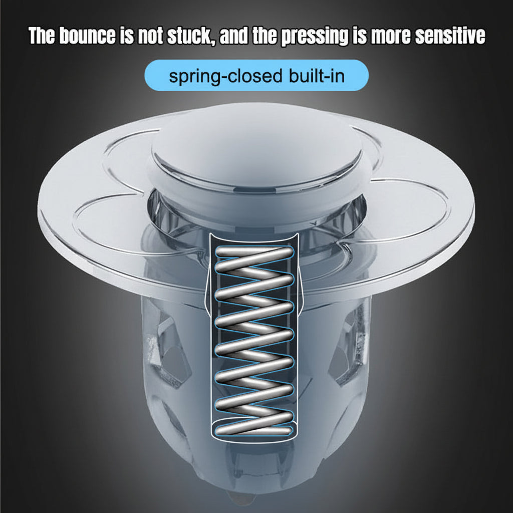 Effortless Drain Stopper with Hair Catching Technology