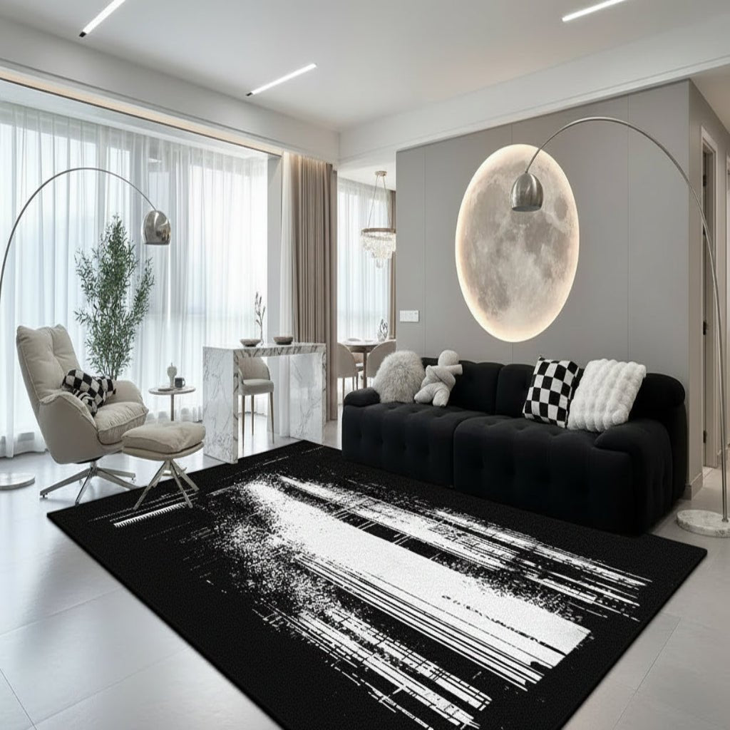 Chic Harmony Abstract Area Rug for Contemporary Spaces