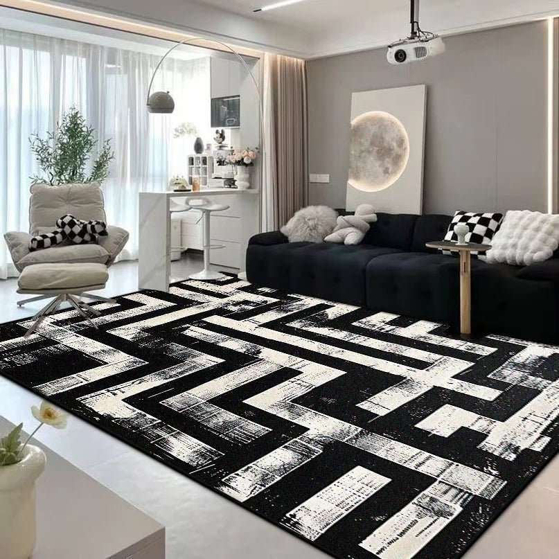 Chic Harmony Abstract Area Rug for Contemporary Spaces