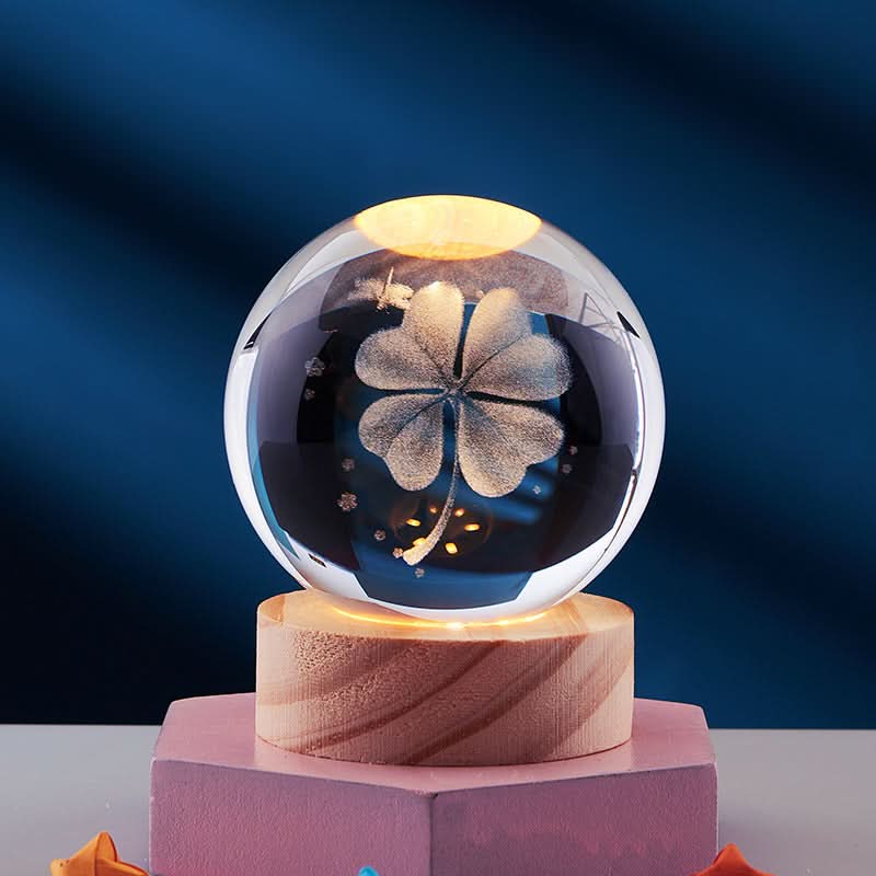 RadiantGem 3D LED Night Lamp with Dazzling Crystal Effects