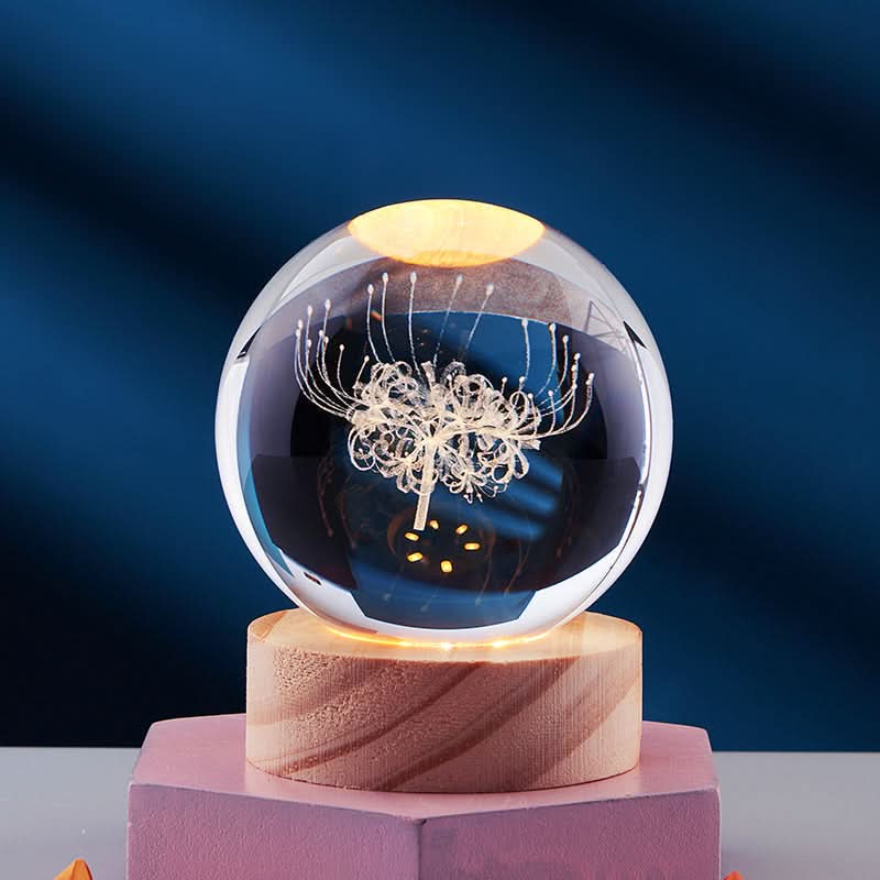 RadiantGem 3D LED Night Lamp with Dazzling Crystal Effects