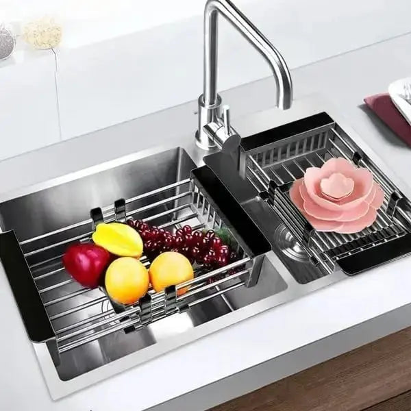 Expandable Stainless Steel Sink Drainer Basket for Effortless Kitchen Use