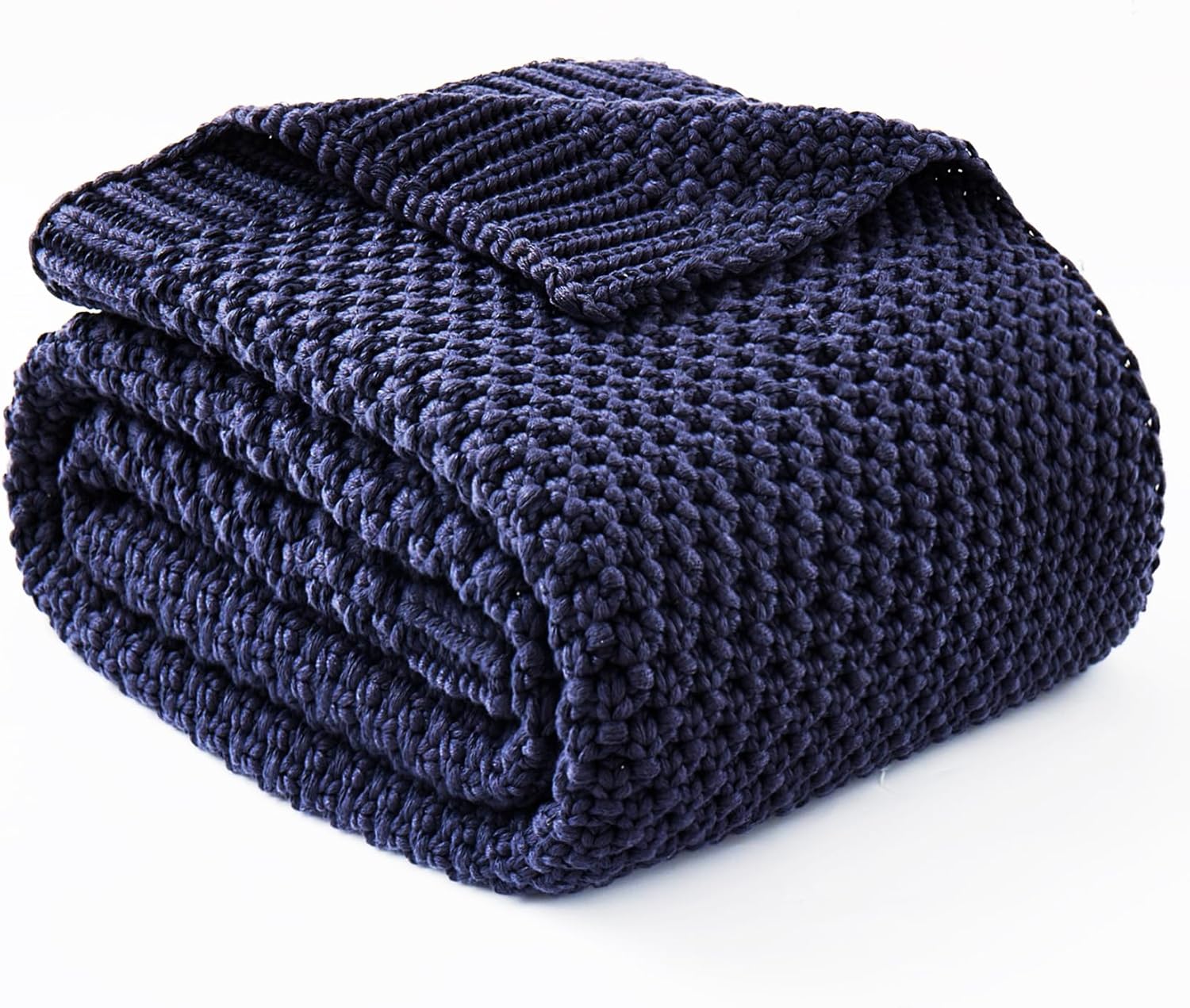 Soft Knitted Weighted Blanket with Cooling Microfiber for Year-Round Comfort