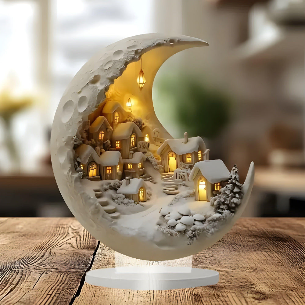 Enchanted Village LED Acrylic Tabletop Decoration