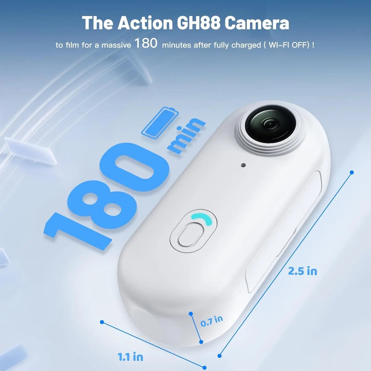 Pocket-Sized 1080P Action Camera with WiFi and Hands-Free Mount for Kids