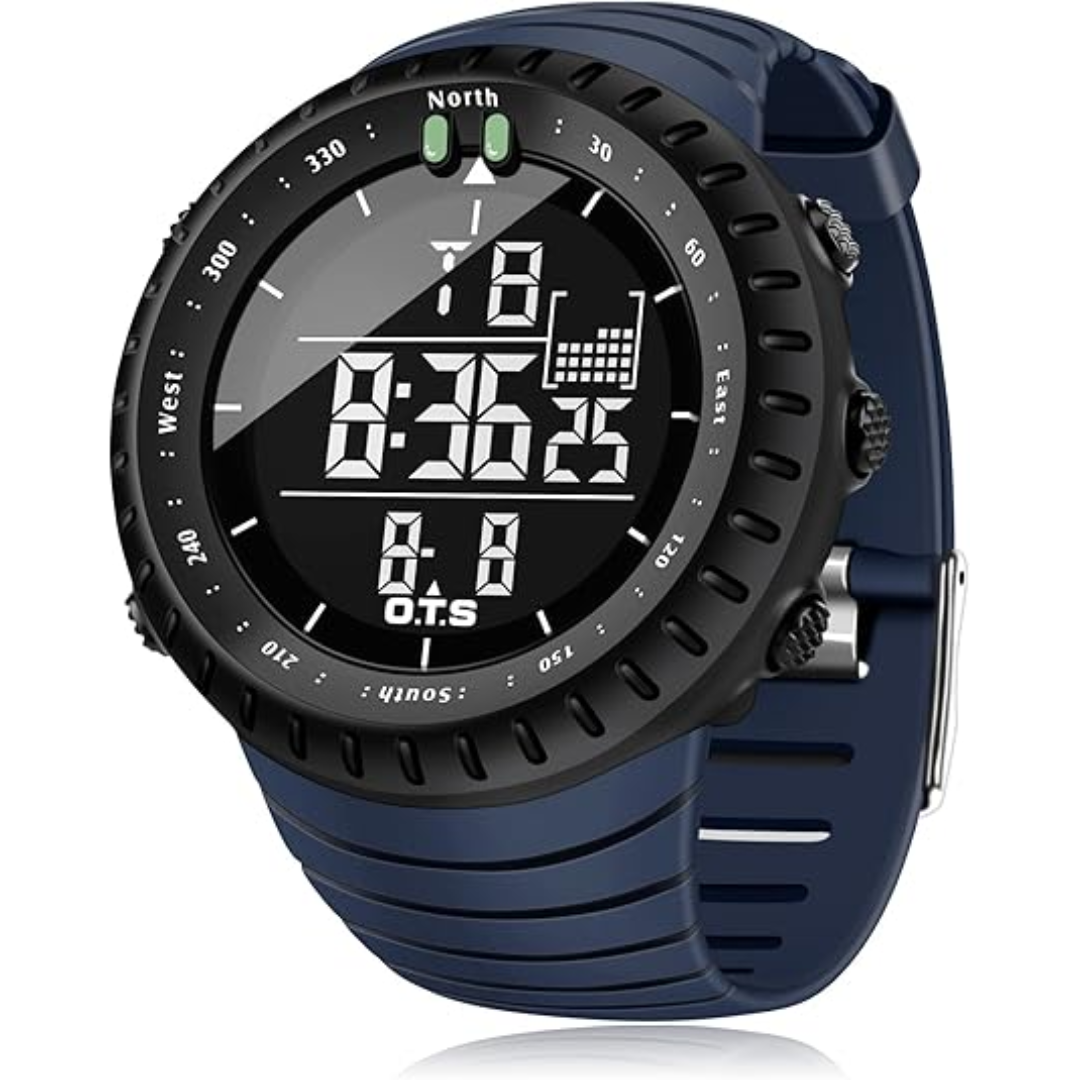 Waterproof Digital Sports Watch with LED Light – Shock-Resistant for Outdoors