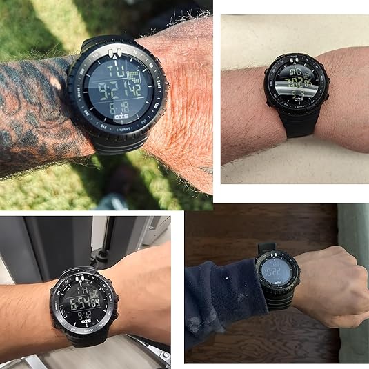 Waterproof Digital Sports Watch with LED Light – Shock-Resistant for Outdoors