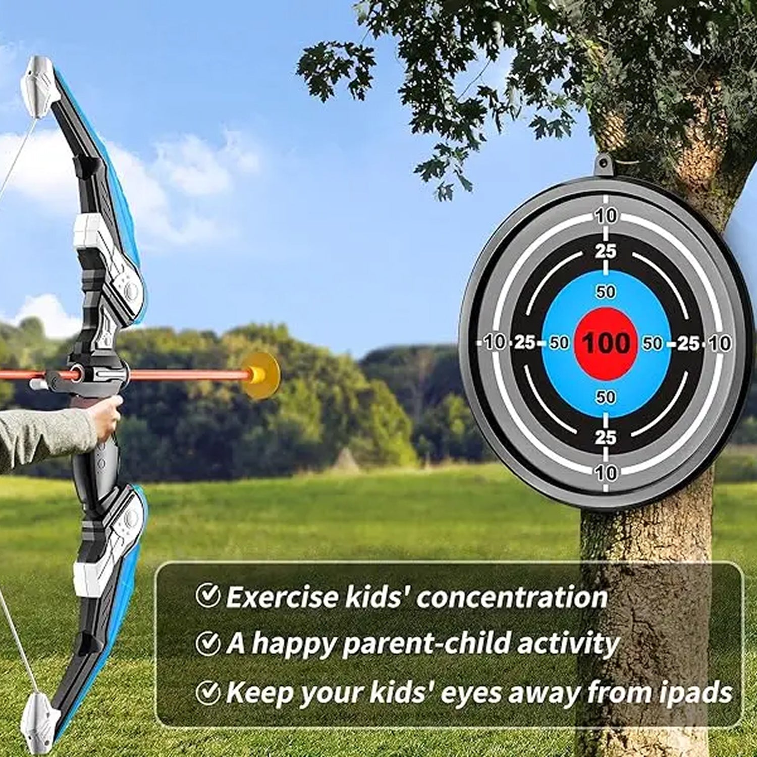 Complete Outdoor Archery Set for Kids | Suction Cup Arrows | Ages 3+