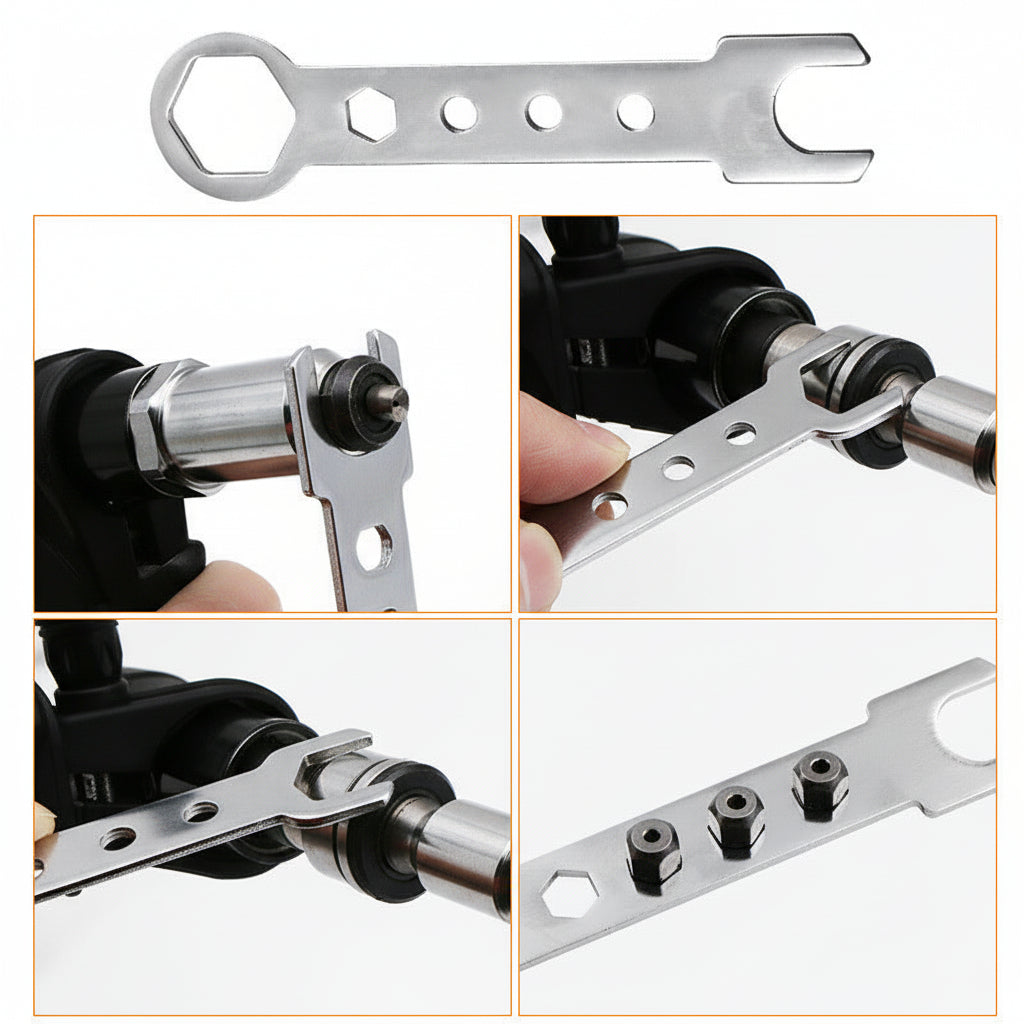 Versatile Riveting Adapter Kit for Electric Drills