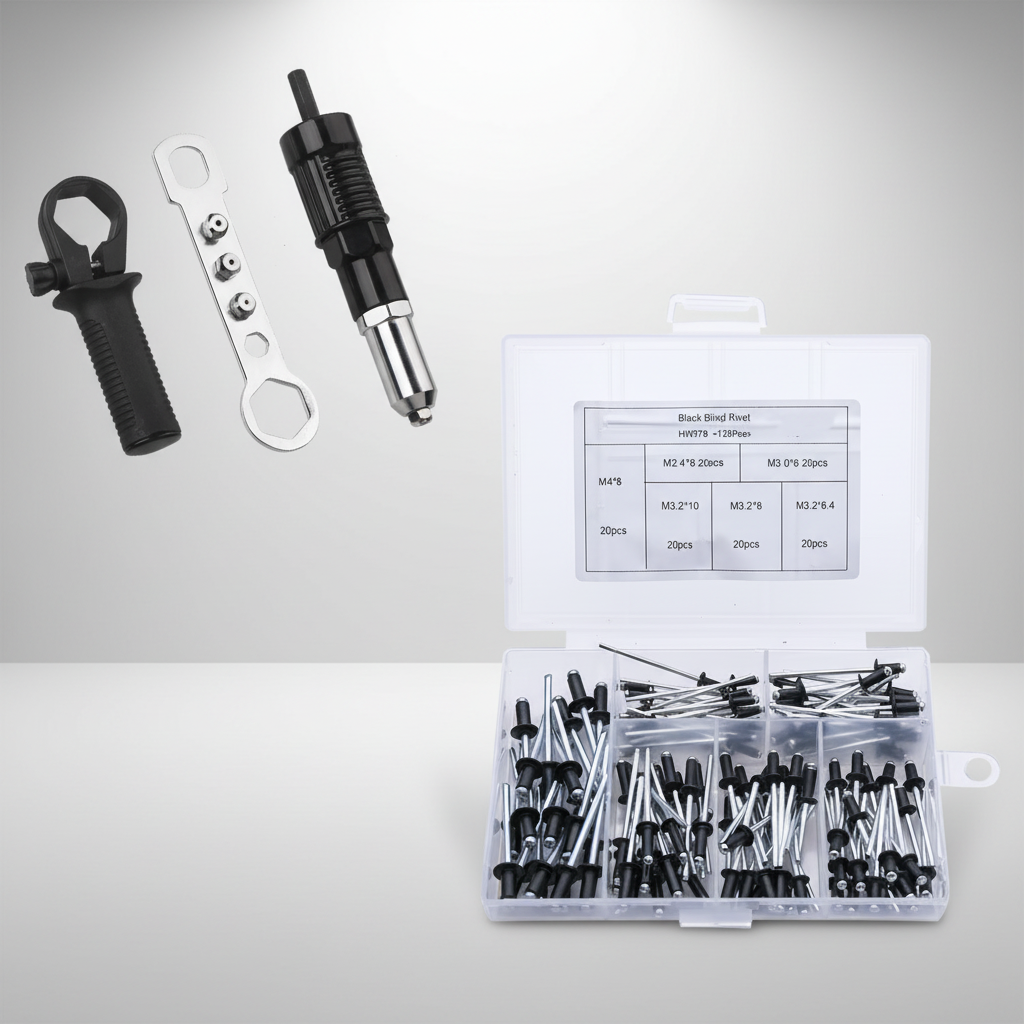 Versatile Riveting Adapter Kit for Electric Drills