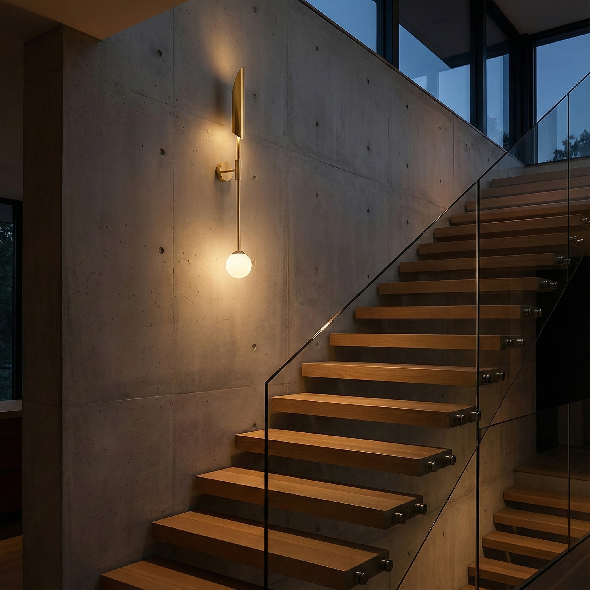 LuminousAura Modern Dual-Light Vertical Wall Sconce