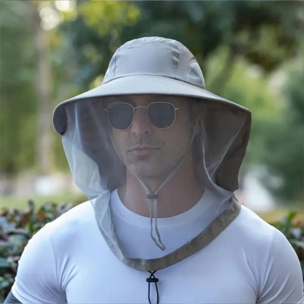 Wide Brim Sun Hat for Outdoor Use - Breathable with Mosquito Defense
