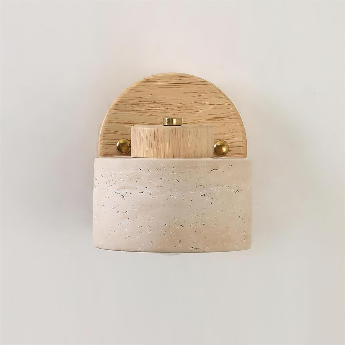 Stylish Adjustable Wall Light - Natural Stone & Wood Fusion