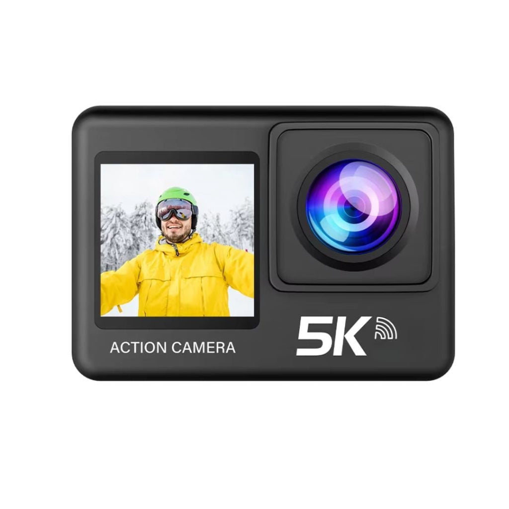 5K Waterproof Action Camera with Night Vision and Sports Mount Kit for Adventures