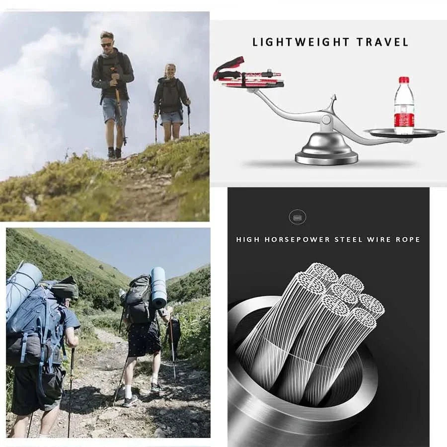 Lightweight Adjustable Trekking Poles for Hiking Stability and Comfort