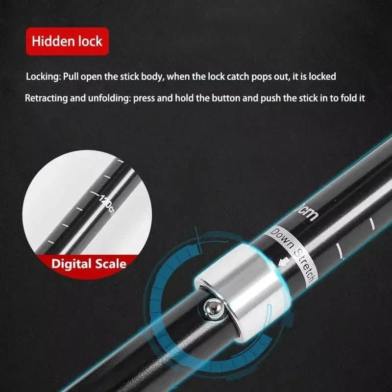 Lightweight Adjustable Trekking Poles for Hiking Stability and Comfort