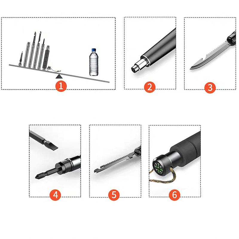 Collapsible Trekking Pole with Custom Accessories - Lightweight Hiking Support