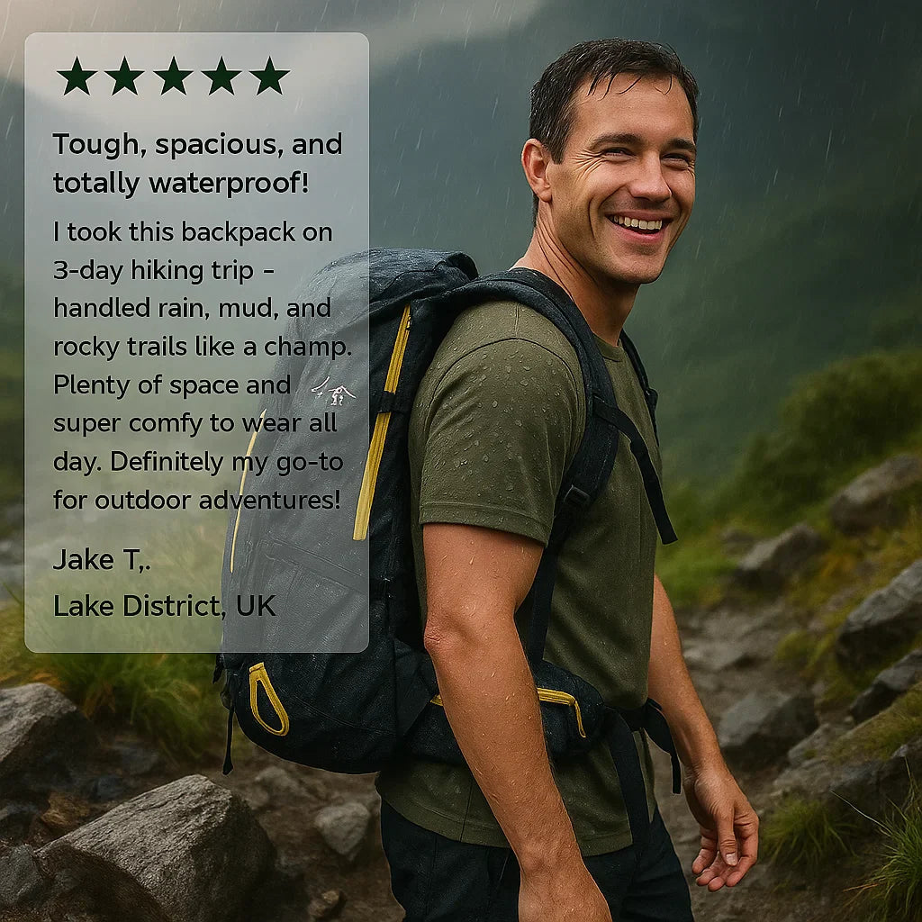 Lightweight 40L Hiking Backpack - Waterproof and Ergonomic Design for Outdoor Use