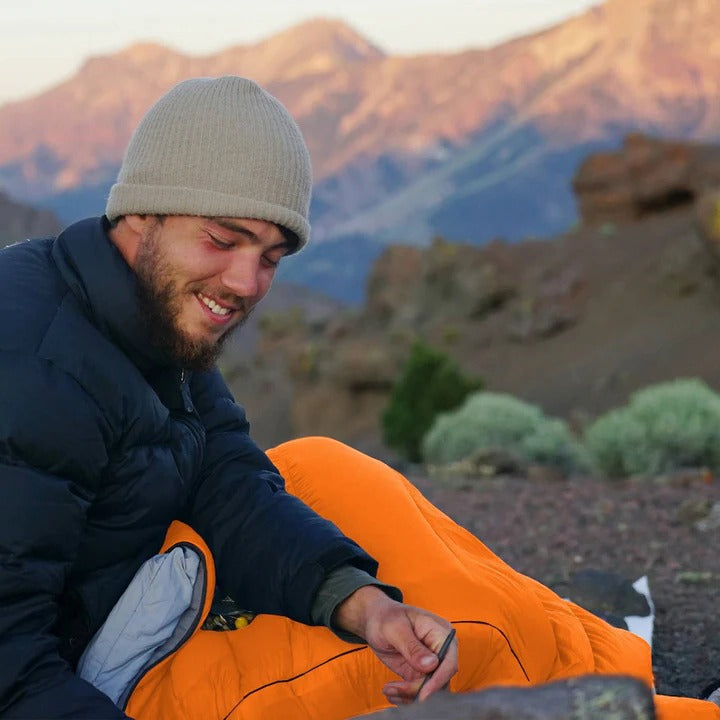 Lightweight Camping Sleeping Bag with Water-Resistant Coating for Comfort