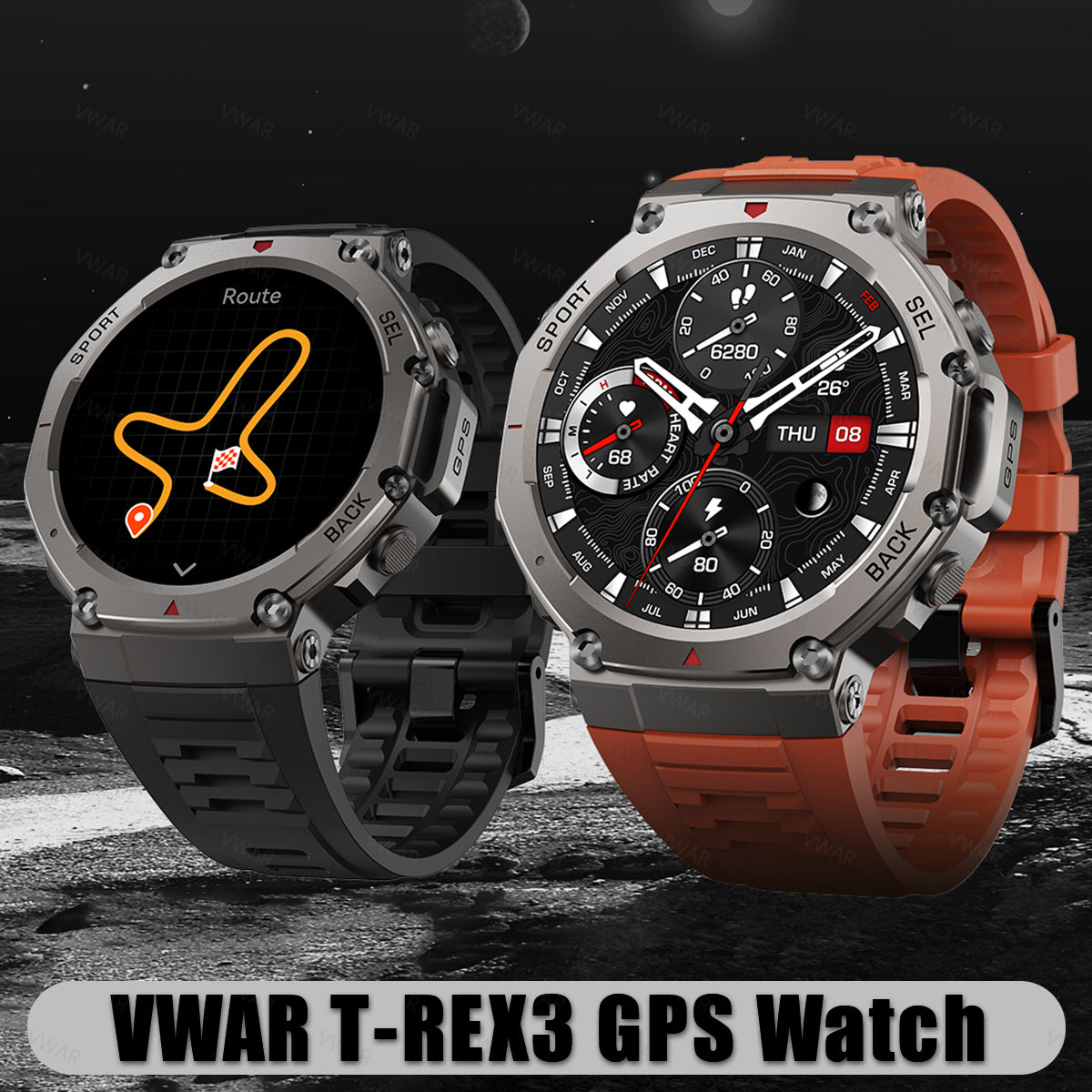 Rugged Outdoor GPS Smartwatch – 5 ATM Waterproof for Adventurers
