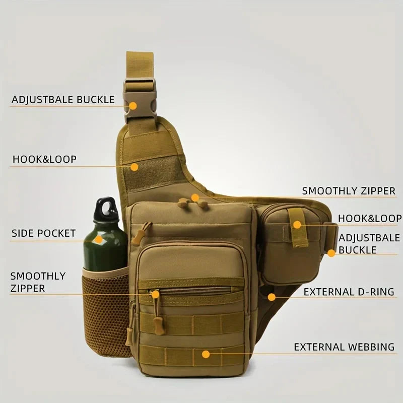 Water-Resistant Hiking Backpack with Multiple Pockets for Outdoor Use