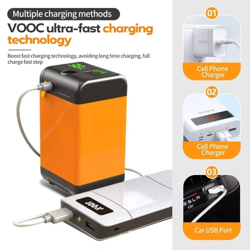 Compact Portable Shower Pump for Outdoor Use with USB Charging