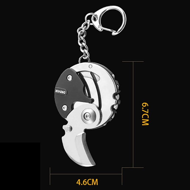 Survival Keychain Tool with Knife and Fire Starter – Compact Outdoor Gear