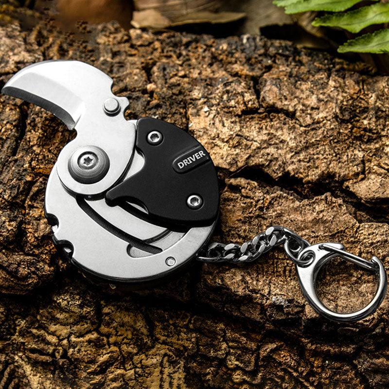 Survival Keychain Tool with Knife and Fire Starter – Compact Outdoor Gear