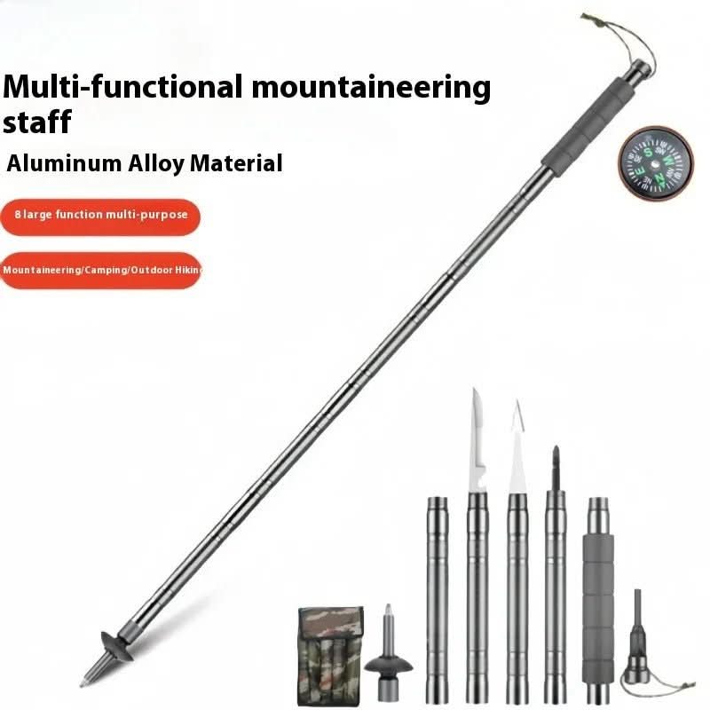 Lightweight Tactical Hiking Pole with Multi-Tool Features – Foldable for Outdoors
