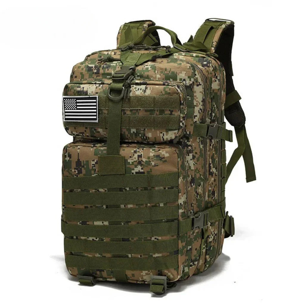 Water-Resistant Travel Backpack with MOLLE System – Spacious Outdoor Gear