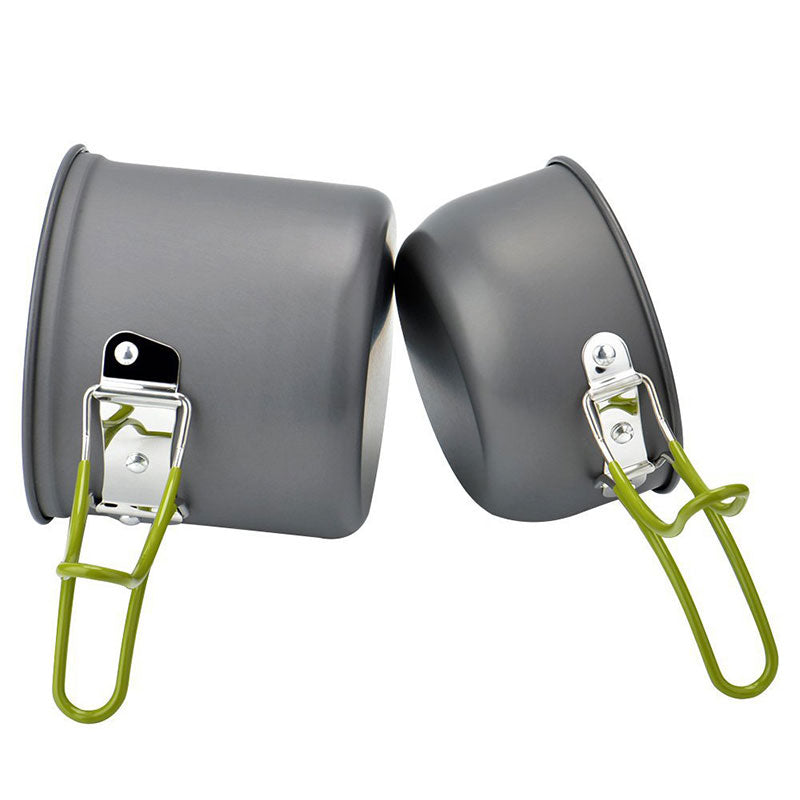 Lightweight Cooking Set for Camping - Hard Anodized Aluminum, 430g, 1-2 Person