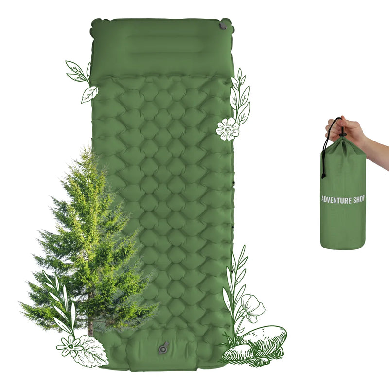 Ultralight Sleeping Pad with Built-in Pump | Compact for Easy Setup