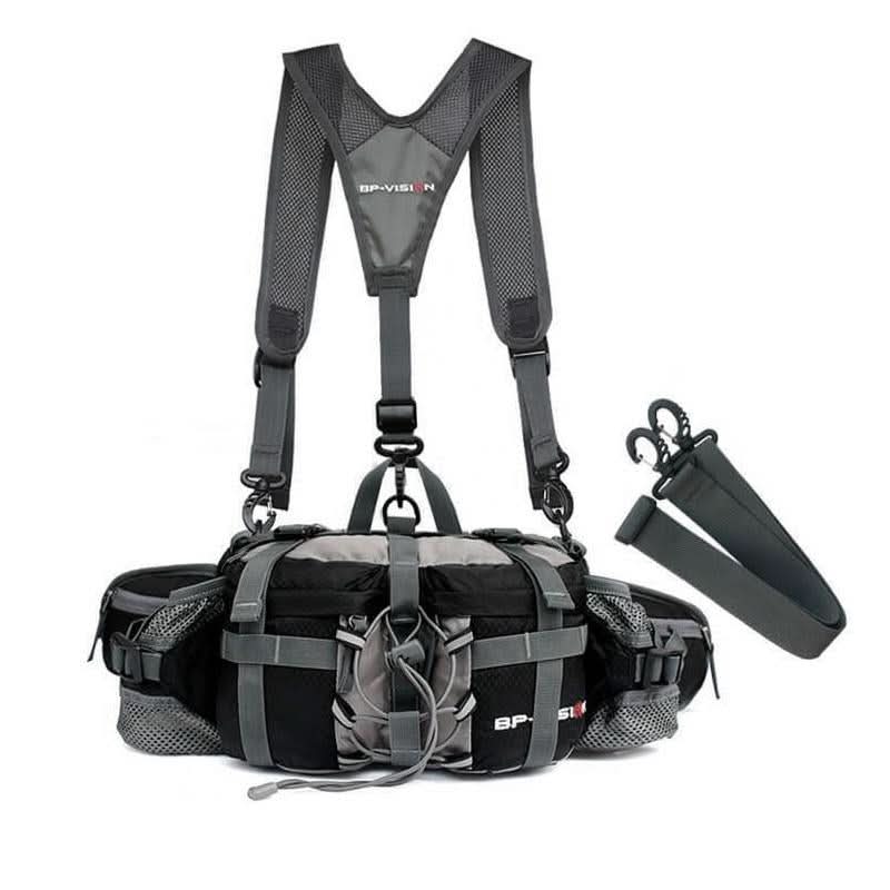 Waterproof Hiking Waist Pack with Dual Bottle Holders – Ideal for Adventures
