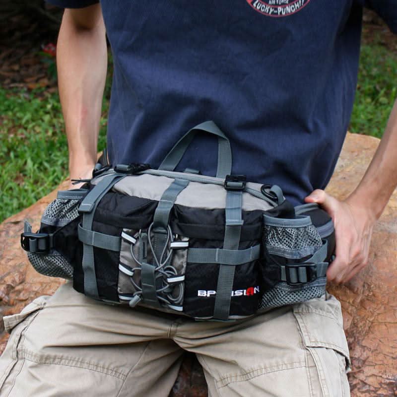 Waterproof Hiking Waist Pack with Dual Bottle Holders – Ideal for Adventures