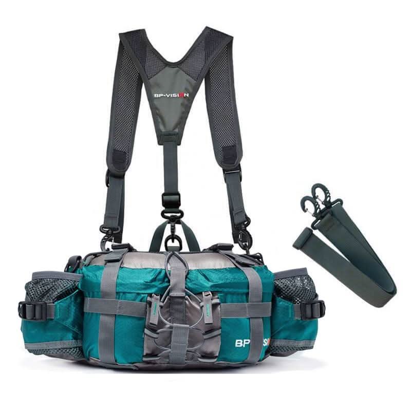 Waterproof Hiking Waist Pack with Dual Bottle Holders – Ideal for Adventures